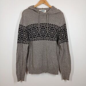 Urban Pipeline Knit Hoodie Sweater Men Large Gray Nordic Streetwear Skater